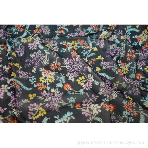 100% Viscose 50D Filament Yarn Crepe Print Fabric
